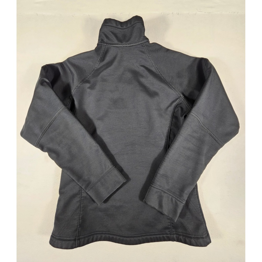 Columbia Womens Small Black Full Zip Softshell Fleece Lined Jacket Mock Neck - Picture 6 of 7